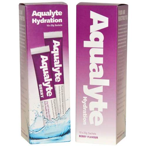 AQUALYTE ELECTROLYTE POWDER BERRY FLAVOURED SACHETS 25G X 10